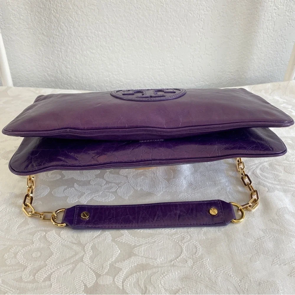 Tory Burch purple reva convertible bag